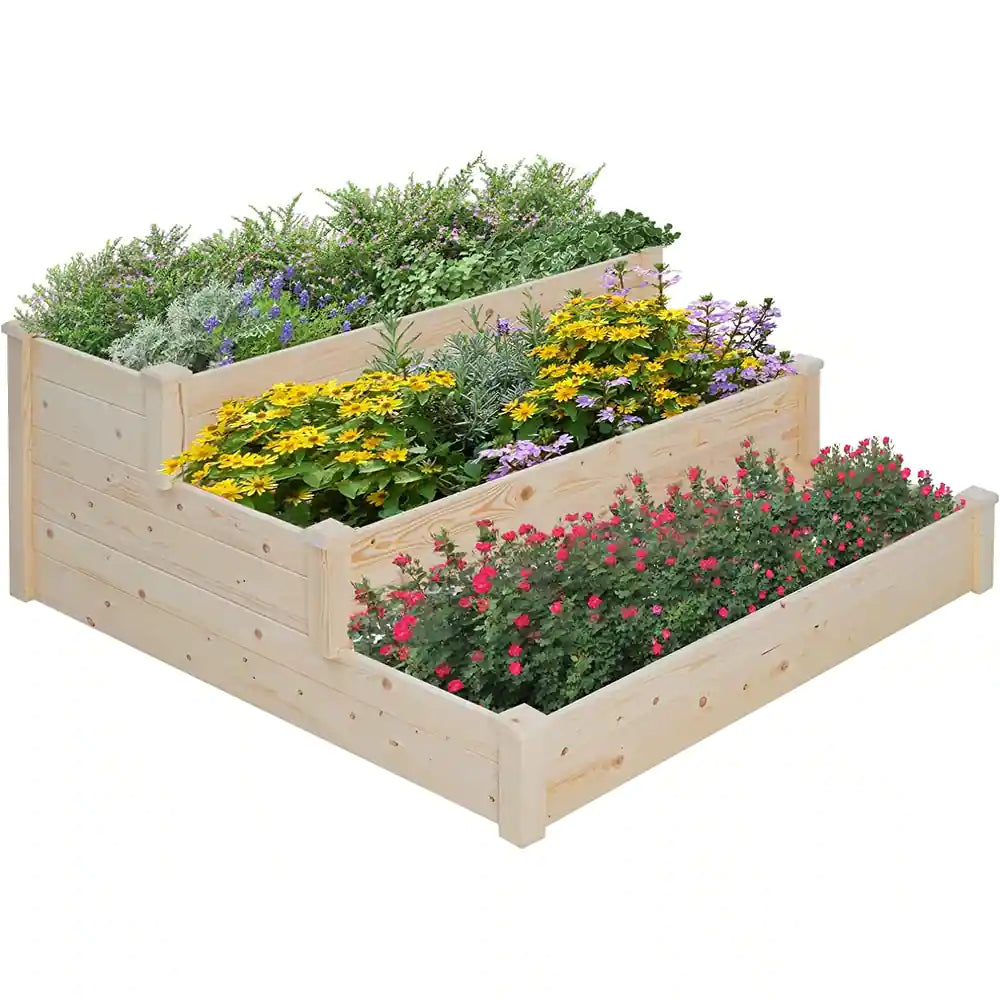 Wood Raised Garden Bed Elevated Planter Box