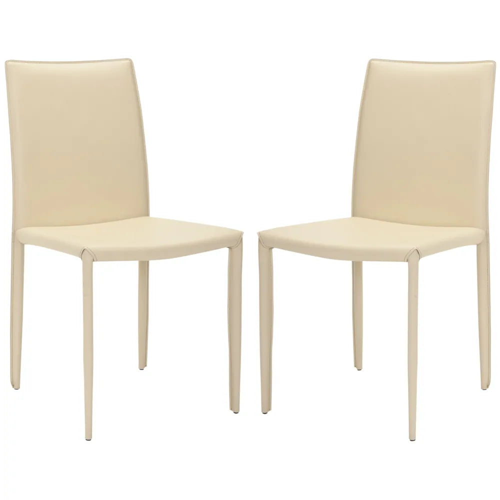 Karna Faux Leather Dining Chair (Set of 2)