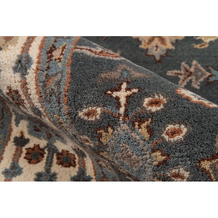 Salazar Handmade Wool Gray/Brown Rug, Runner 2'3" x 8'