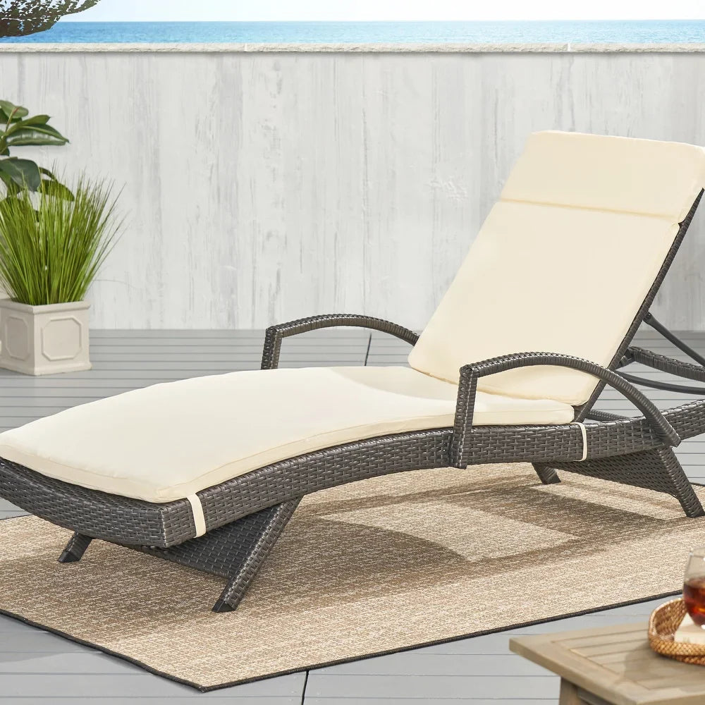 Salem Outdoor Chaise Lounge Cushion - Beige