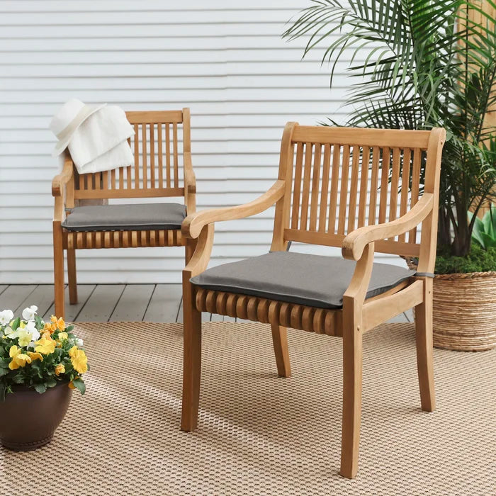 Macaire Outdoor 2'' Dining Chair Chair Pad (Set of 2)
