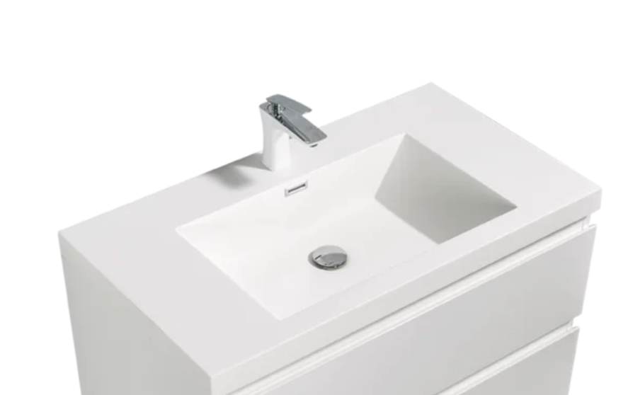 36" Single Bathroom Solid Surface Top