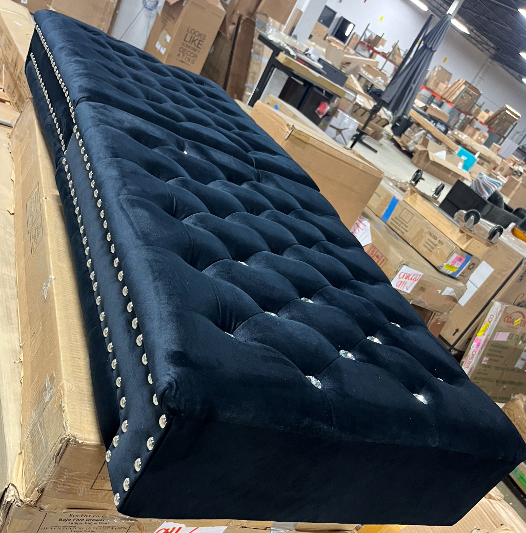 Bedazzled Sofa arms (repurposed dog bed)