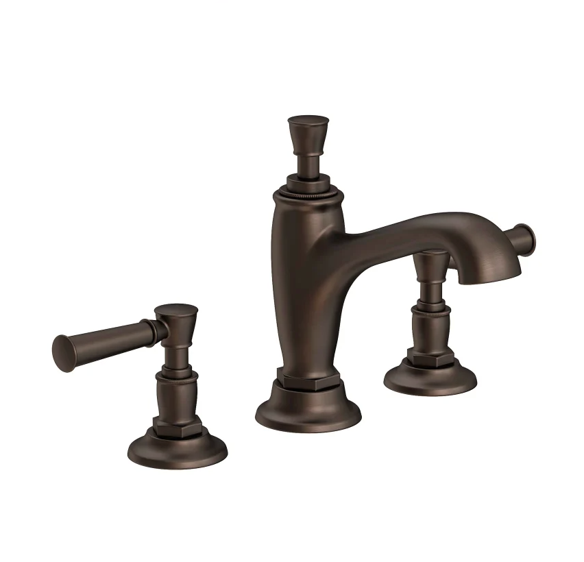 English Bronze Vander Lavatory Widespread Bathroom Faucet with Drain Assembly