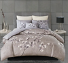 Natori Sakura Blossom Lilac Cotton Sateen Printed Comforter Set - King