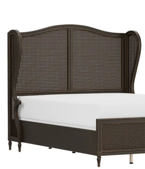 Biebel Solid Wood Wingback Headboard, Queen