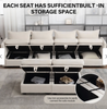 6 - Piece Upholstered Modular Sectional with Under Seat Storage