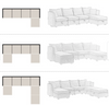 6 - Piece Upholstered Modular Sectional with Under Seat Storage