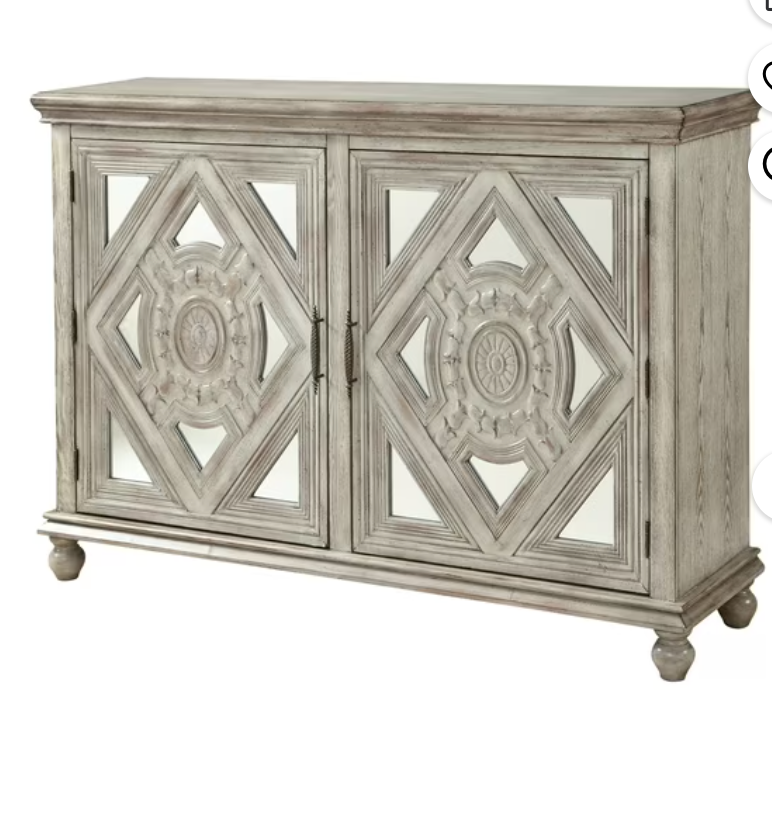 Coast To Coast Imports Francesca Ivory Rub Two Door Credenza SHOWROOM ONLY ITEM