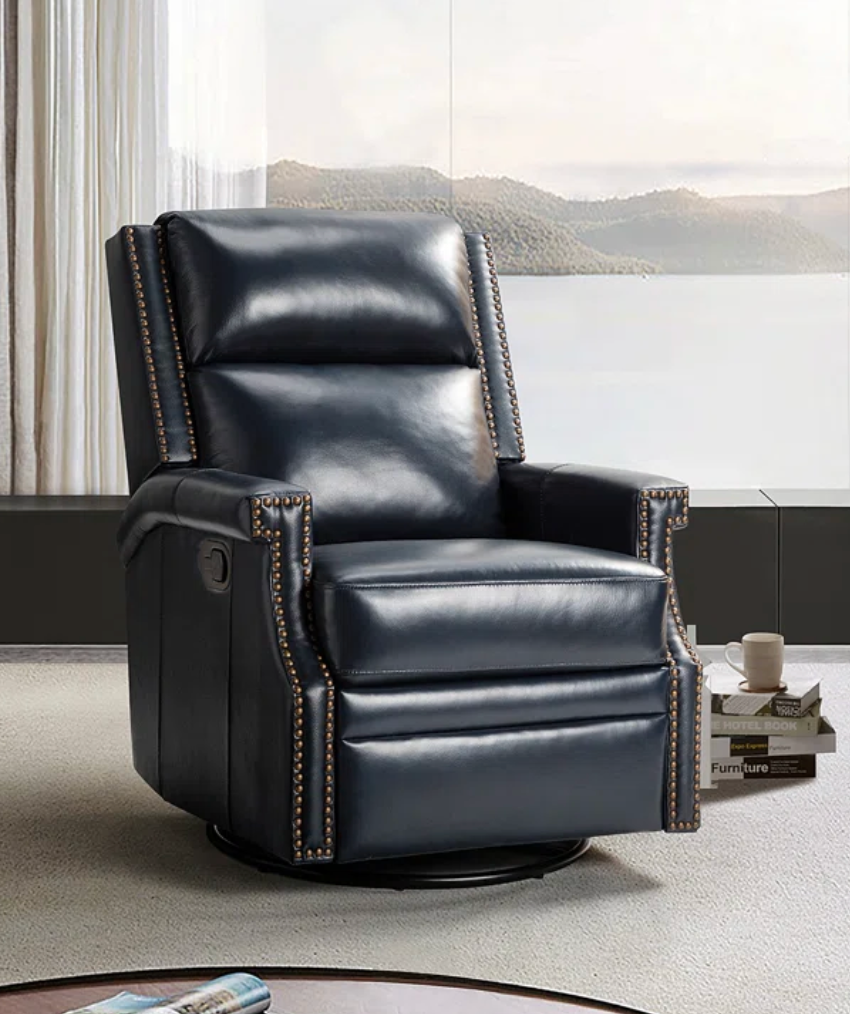 Manning 29.6'' Wide Genuine Leather Manual Recliner SHOWROOM ONLY ITEM