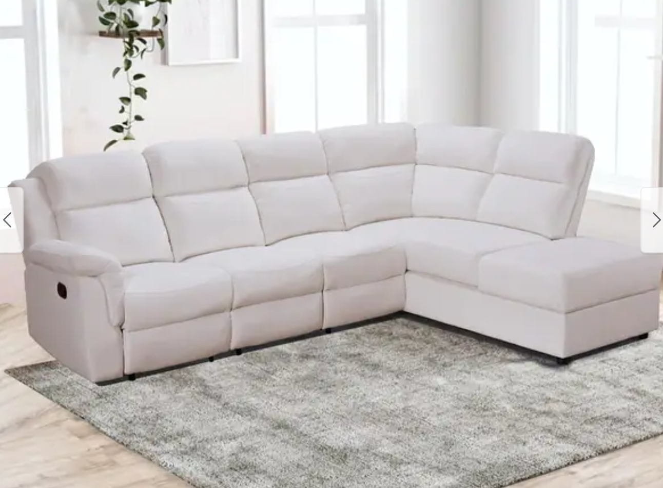 111.4''Recliner Storage Upholstery Sectional Sofa SHOWROOM ITEM