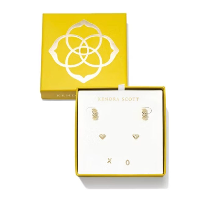 Kendra Scott Heart Metal Earrings Gift Set, 3 pairs, final cut