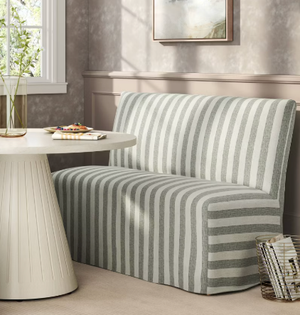 57" Jean Slipcovered Dining Banquette - Threshold SHOWROOM ITEM