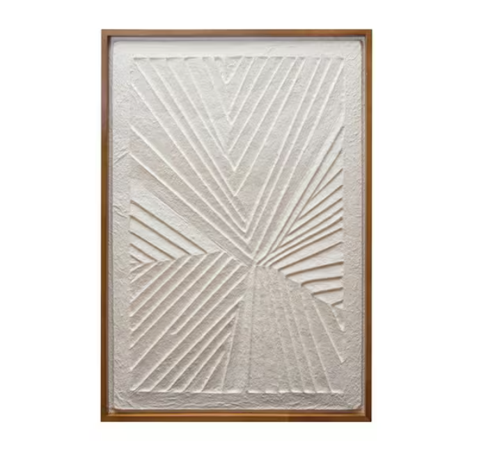 White Handmade Paper Textured Wall Art