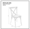 2-Pack Outdoor Resin X-Back Chair Dining Chair, Retro Natural Mid Century Chair Modern Farmhouse Chair, Lime Wash