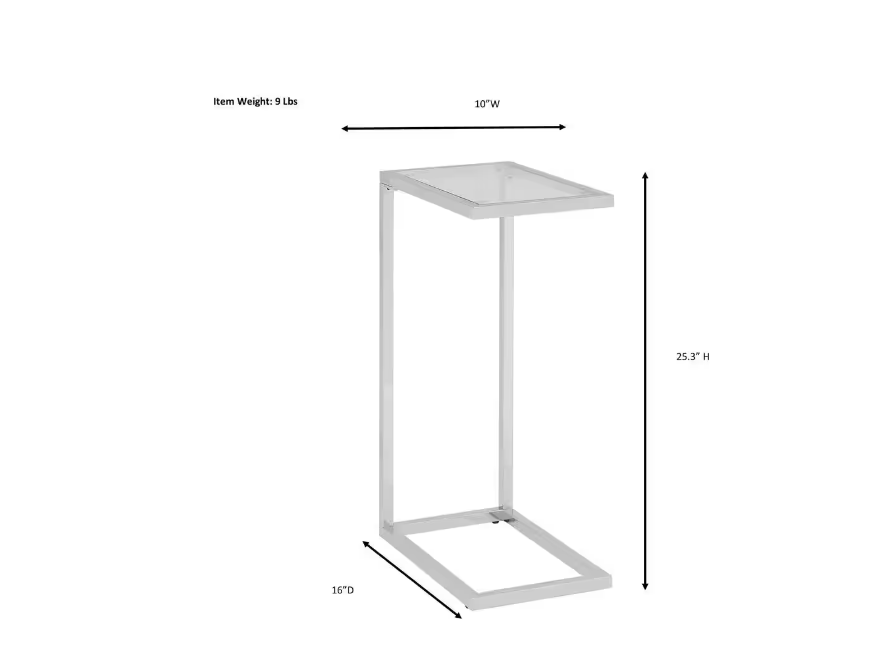 Aggie Powder Coated Tray Side Table