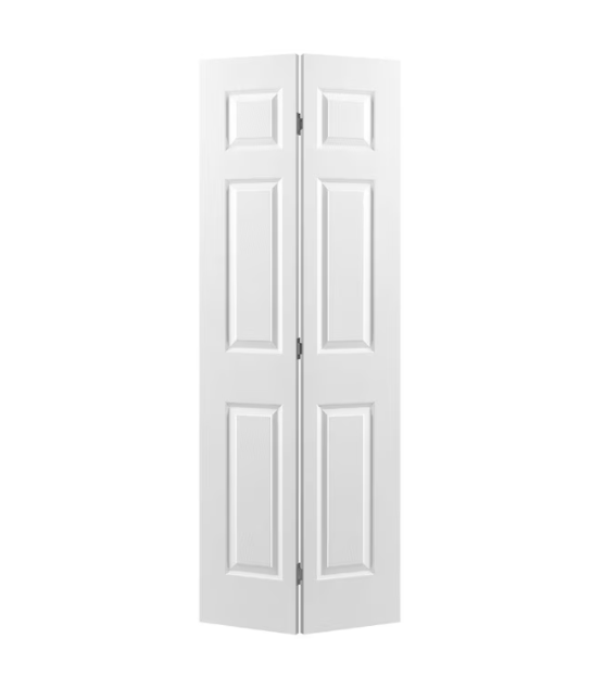 Masonite Traditional 6-panel Textured Hollow Core Primed Molded Composite Closet Bifold Door (Hardware Included)