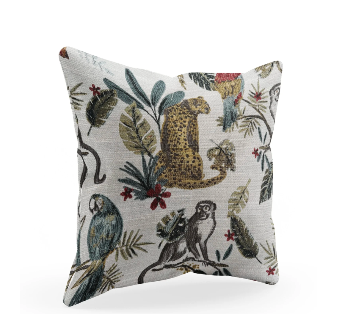 Plutus Brands Jungle Luxury Throw Pillow, SHOWROOM ITEM