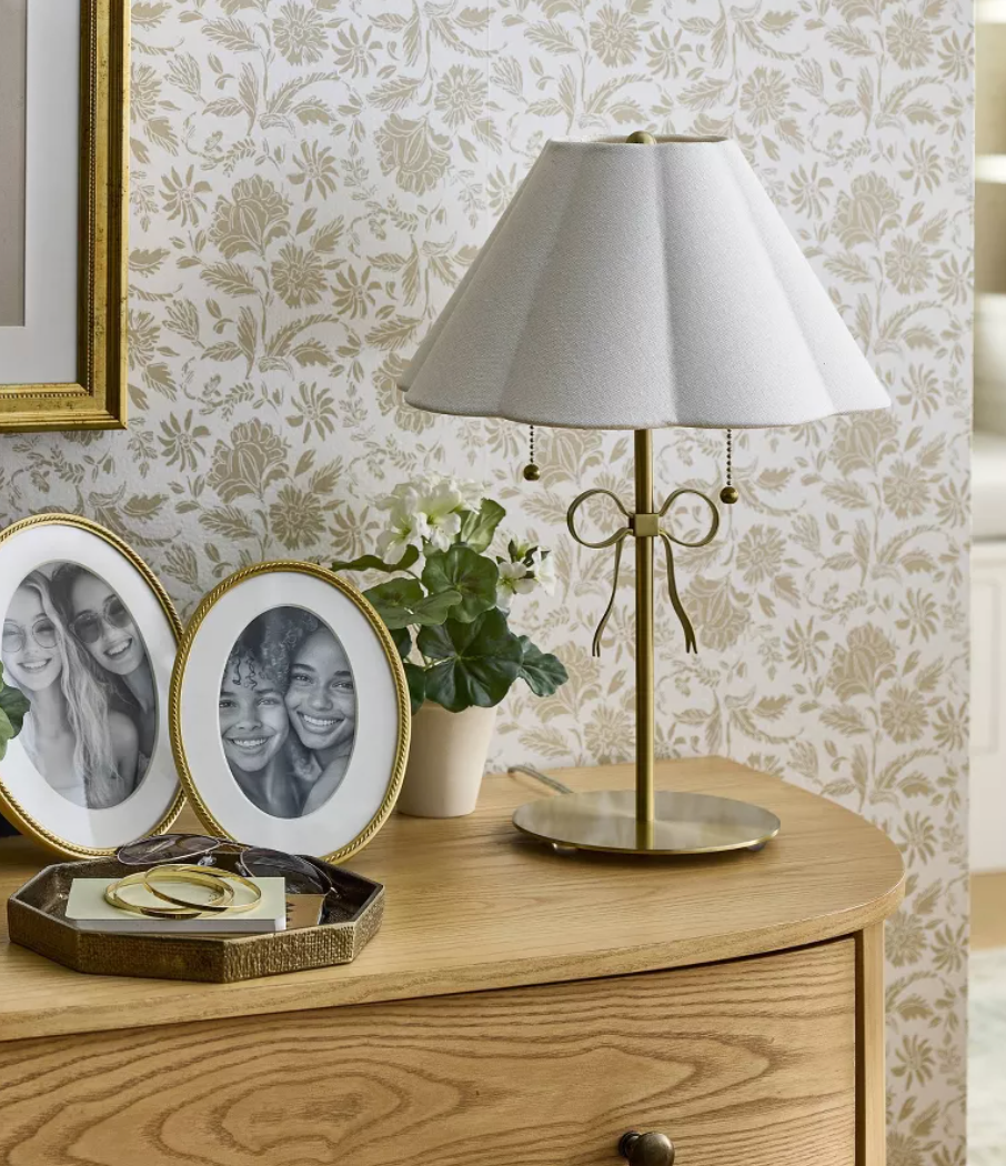 Stick Lamp with Bow Brass  SHOWROOM ITEM