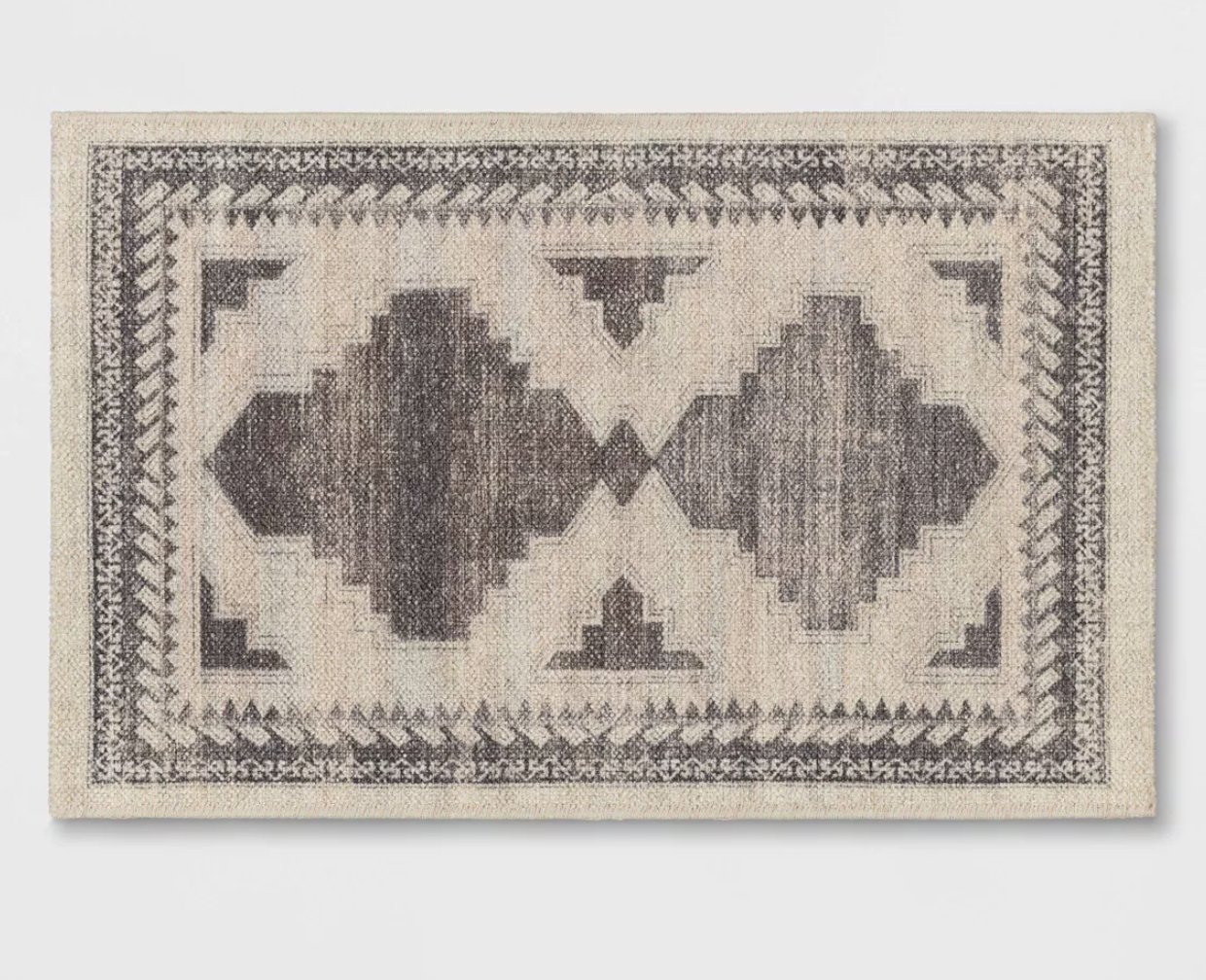 4x6 Cromwell Washable Printed Persian Style Rug Tan SHOWROOM ITEM