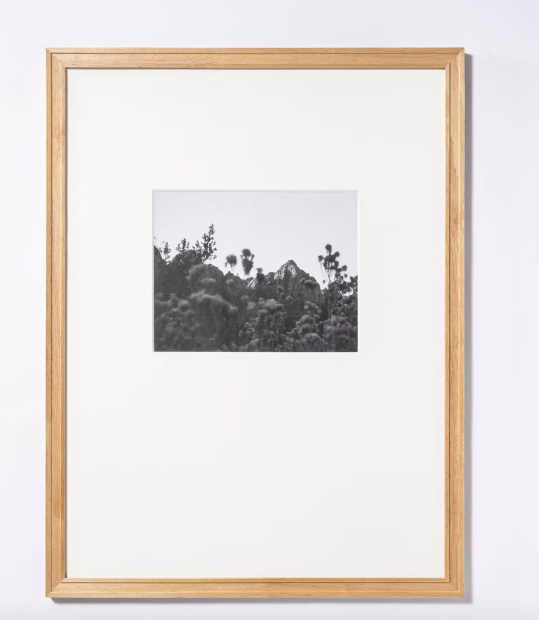 Matted Gallery Frame Natural Wood SHOWROOM ITEM