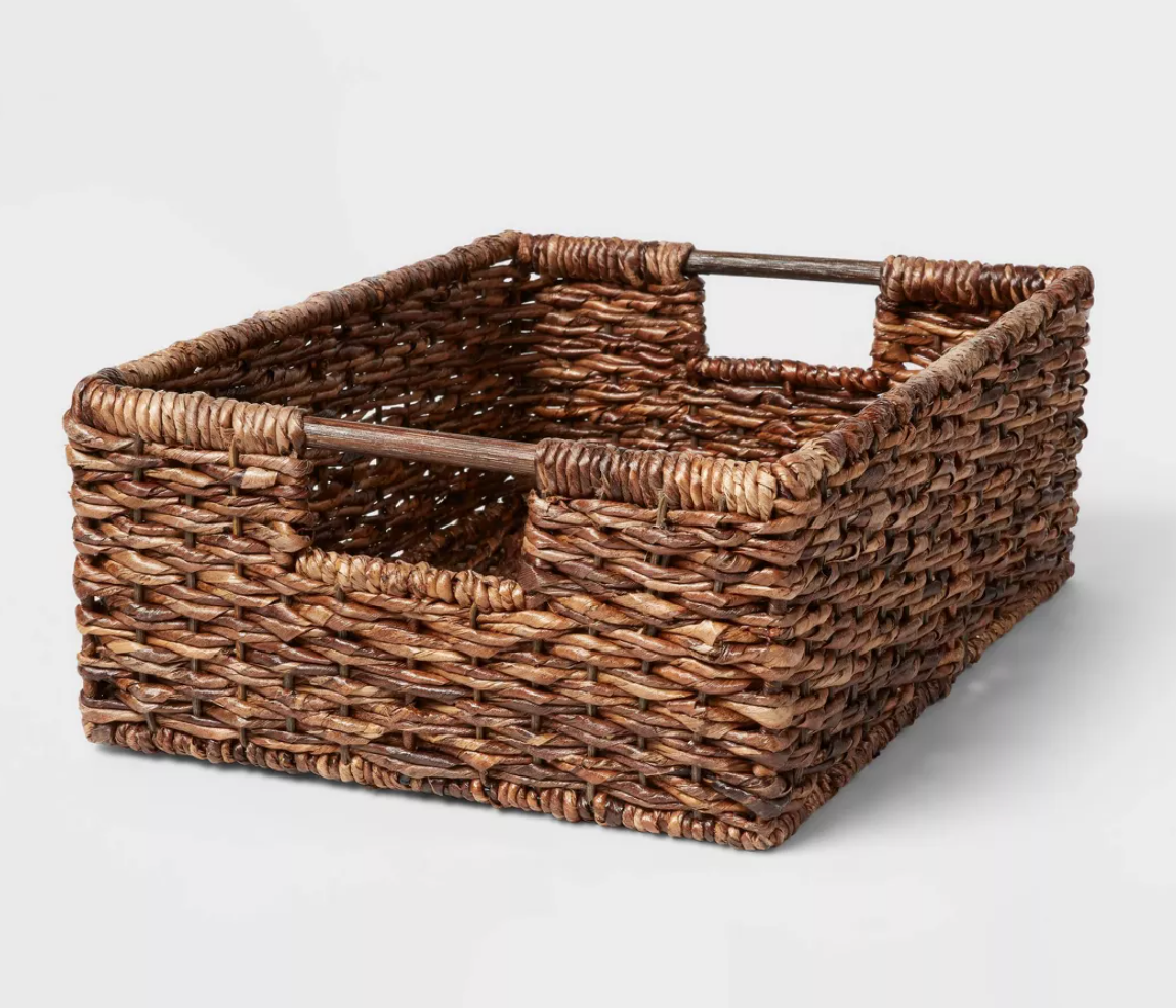 Woven Abaca Folio Bin SHOWROOM ITEM