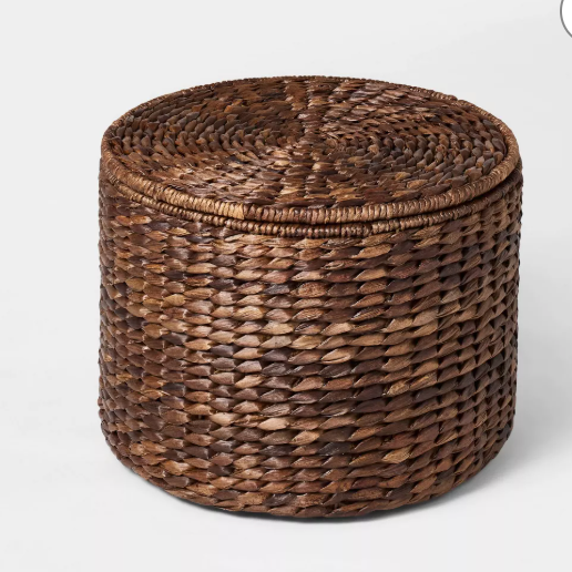 Woven Storage Ottoman Espresso SHOWROOM ITEM