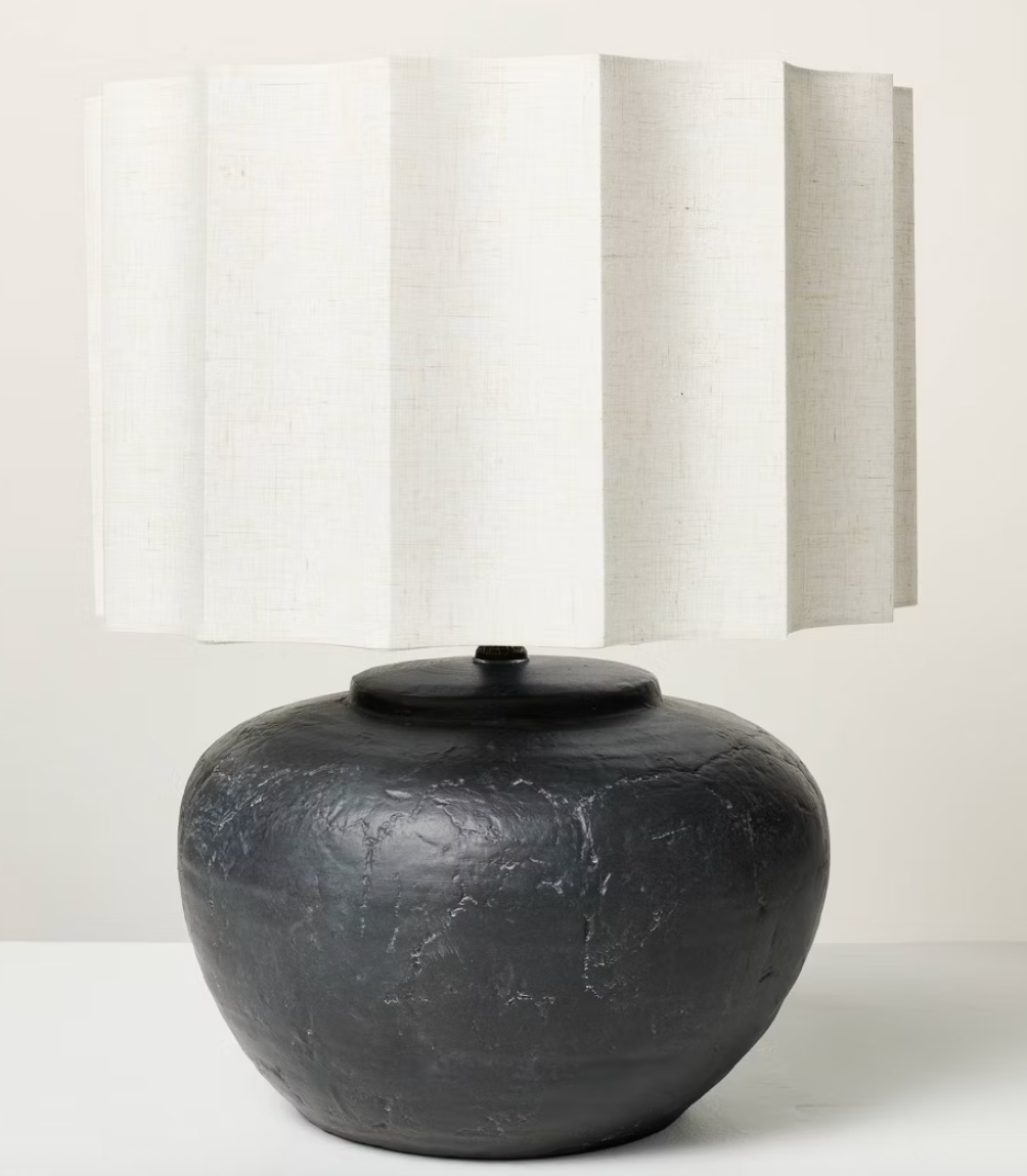 Oversized Ceramic Table Lamp Black SHOWROOM ITEM