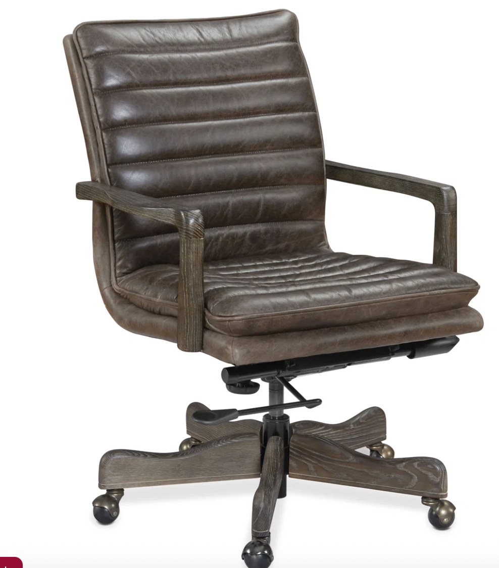 Hooker Langston Genuine Leather Conference Chair SHOWROOM ITEM