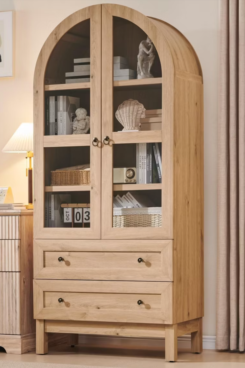 71″ Tall Arched Pantry Cabinet with 2 Drawers SHOWROOM ITEM