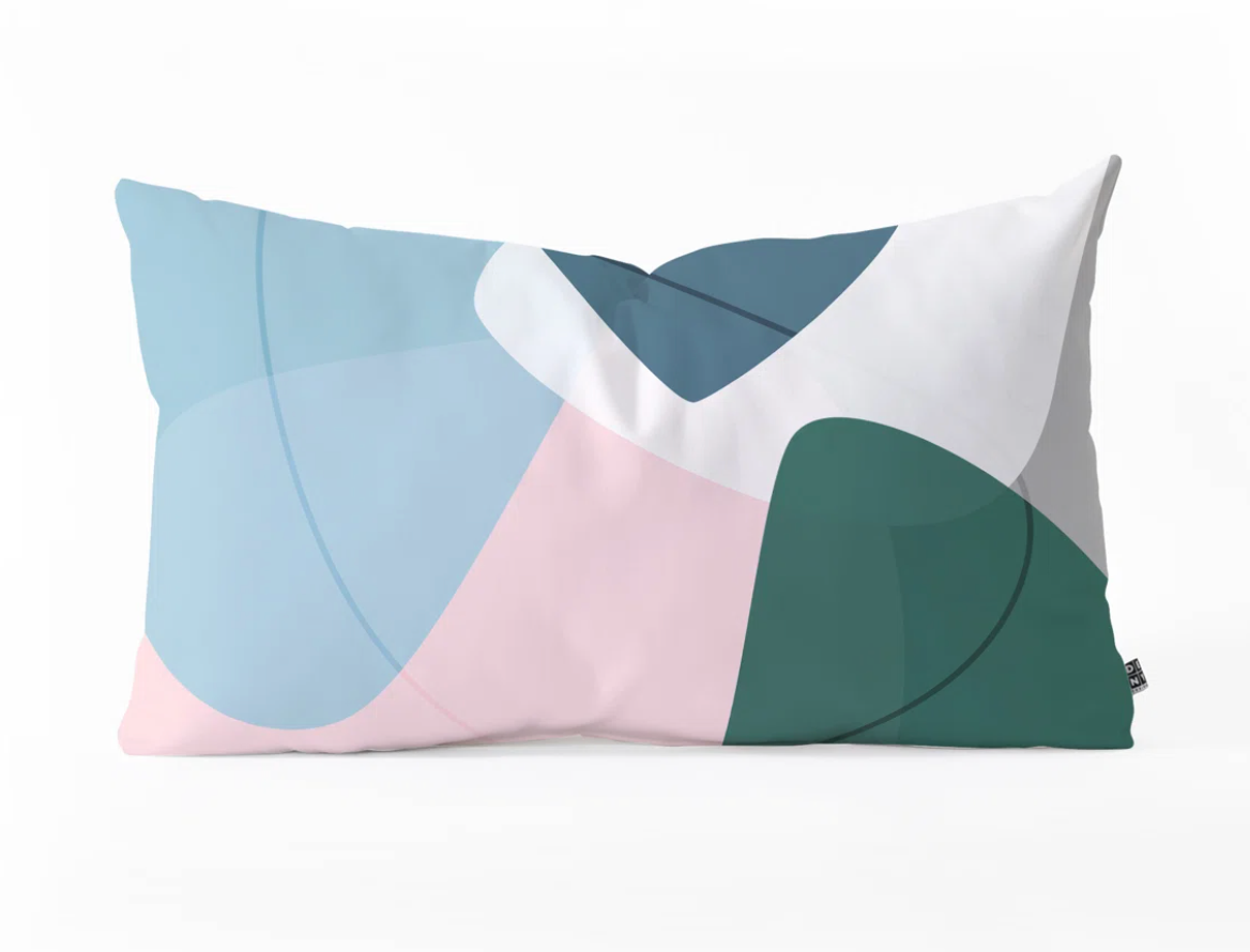 Graphic Outdoor Lumbar Pillow SHOWROOM ITEM