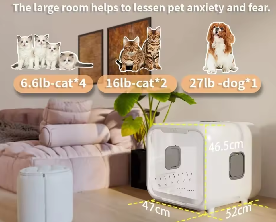 Dog Hair Dryer Cat Ultraviolet Sterilization Drying Box Noise Pet Hair Dryers