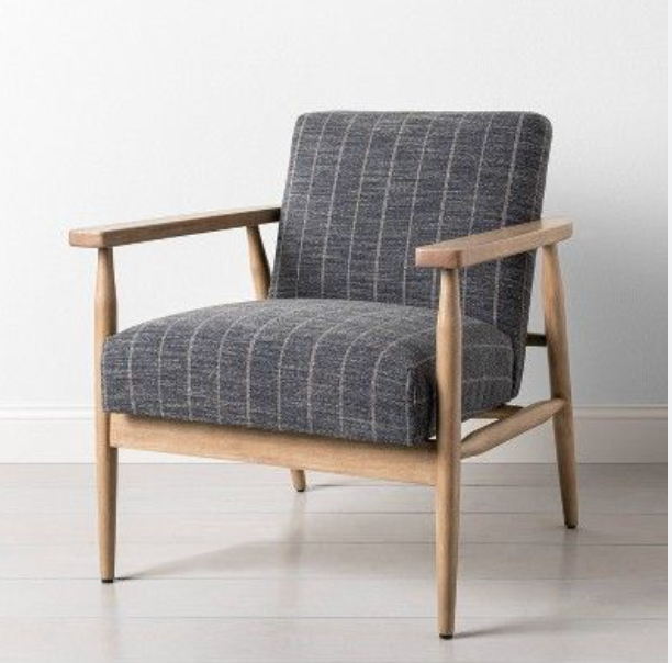 Upholstered Natural Wood Accent Chair - Hearth & Hand SHOWROOM ITEM