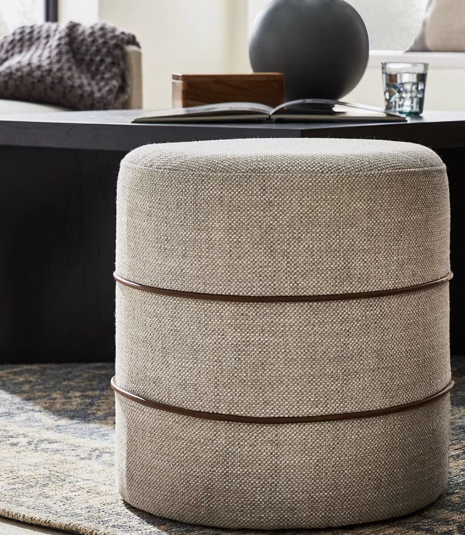 Catalina Round Ottoman - SHOWROOM ITEM
