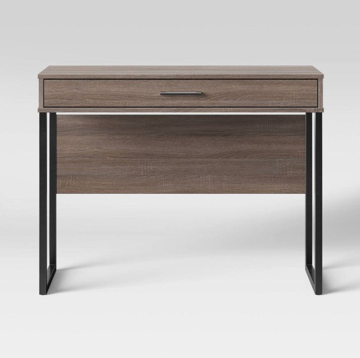 Mixed Material Writing Desk Gray