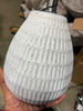 Large Textured Ceramic Lamp Base White