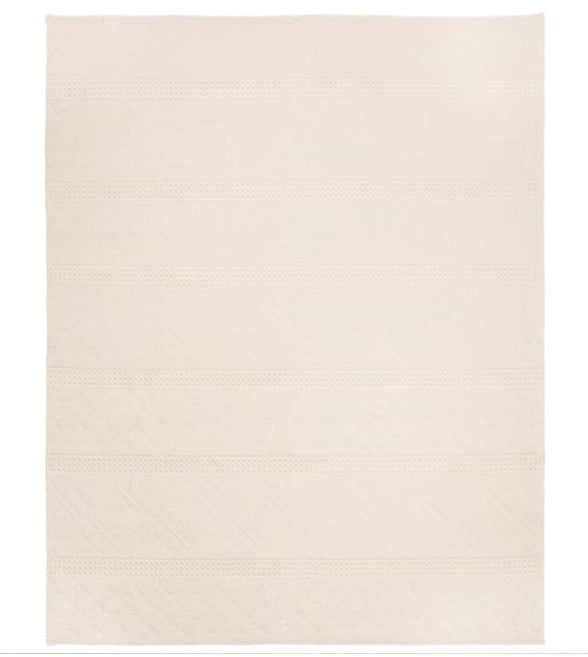 9 x 12 Wool Ivory Indoor Abstract Area Rug