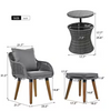 5 Piece Wooden Outdoor Furniture Set