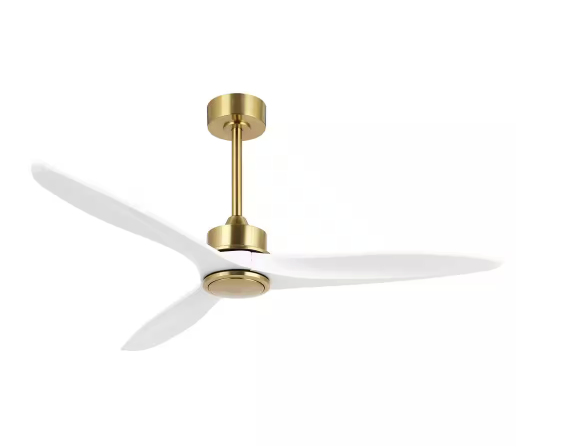 Indoor Gold Propeller Ceiling Fan with Remote Control