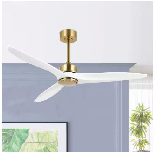 Indoor Gold Propeller Ceiling Fan with Remote Control