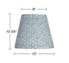 Blue Floral Pleated Empire Lamp Shade (Spider)