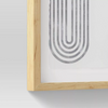 (Set of 2) Curve Lines Framed Under Glass Black