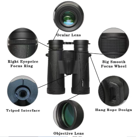 Binoculars for Adults and Kids, Hunting, Bird Watching Travel Concerts Sports Stargazing and Planets-Large Lens Prism-with Phone Mount
