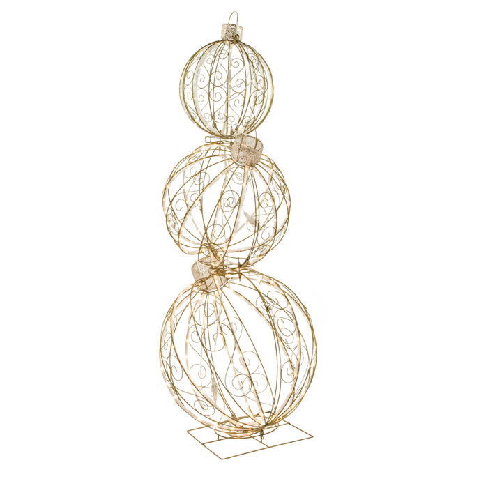 51" Scroll Design Stacked Christmas Ornaments Yard Decoration (no further discounts)