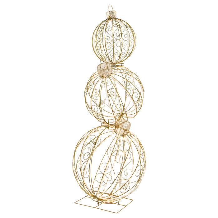 51" Scroll Design Stacked Christmas Ornaments Yard Decoration (no further discounts)