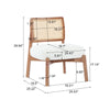 1-Piece Modern Lounge Chair with Woven Backrest