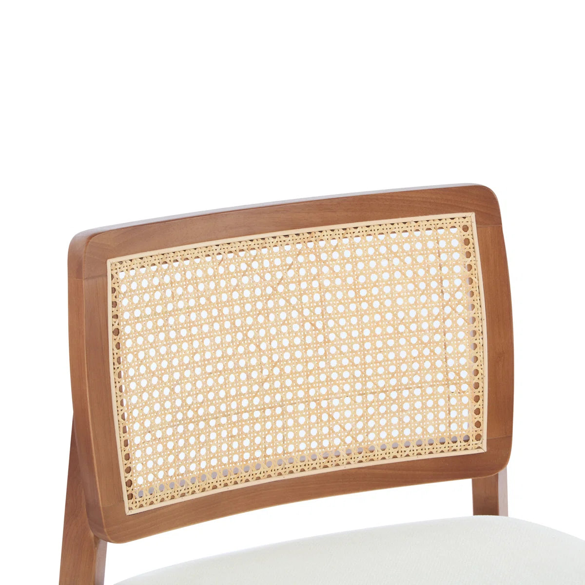 1-Piece Modern Lounge Chair with Woven Backrest