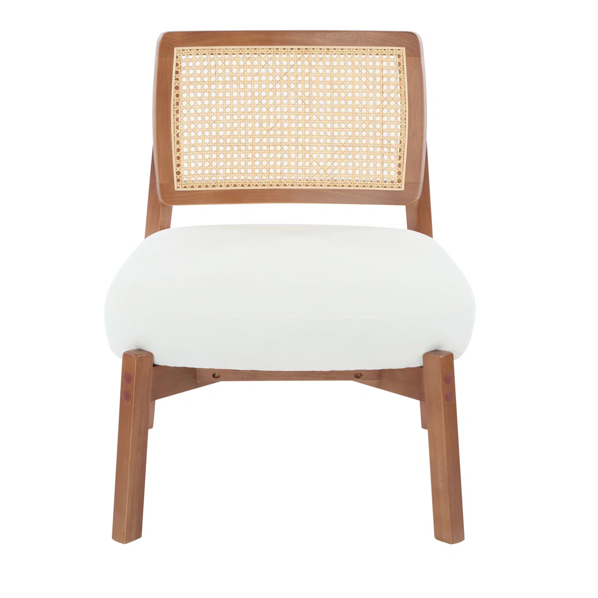 1-Piece Modern Lounge Chair with Woven Backrest