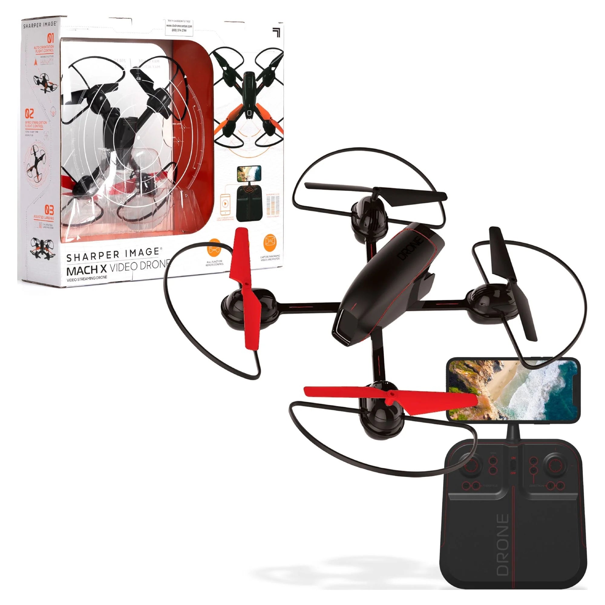 Mach X Drone with Streaming Camera, Auto-Orientation Control