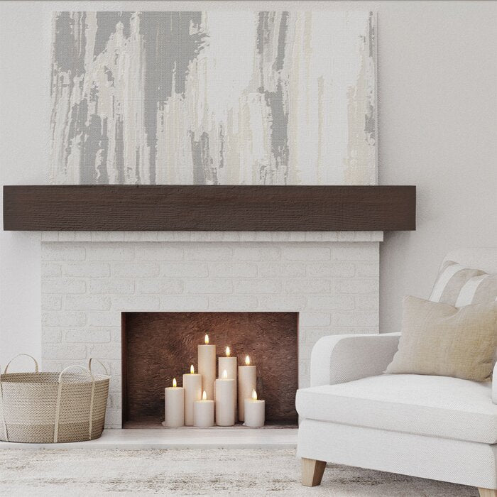 72" Premium Hickory Hand Carved Mantel (final cut, no further discounts)